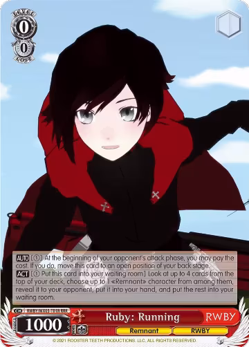 Ruby: Running (RRR) (RWBY/WX03-T01R RRR), RWBY — Weiß Schwarz card price