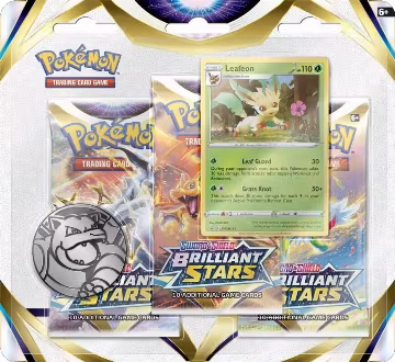 Brilliant Stars 3 Pack Blister [Leafeon], Brilliant Stars — Pokémon sealed product price