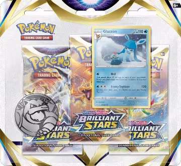 Brilliant Stars 3 Pack Blister [Glaceon], Brilliant Stars — Pokémon sealed product price