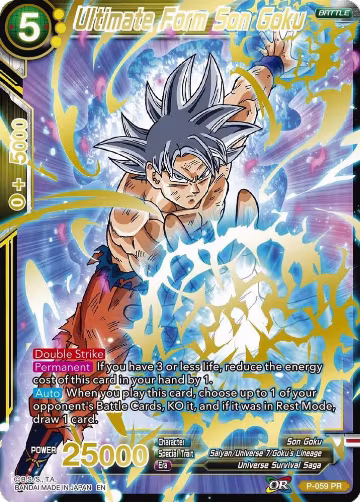 Ultimate Form Son Goku (Gold Stamped) (P-059), Mythic Booster — DB Super card price