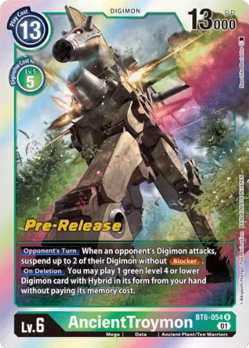 AncientTroymon (BT6-054 R), Double Diamond Pre-Release Cards — Digimon card price