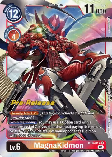 MagnaKidmon (BT6-017 R), Double Diamond Pre-Release Cards — Digimon card price