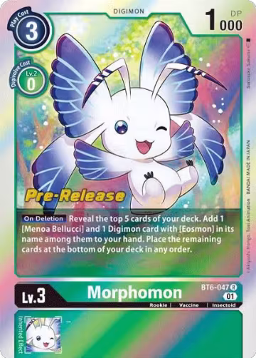 Morphomon (BT6-047 R), Double Diamond Pre-Release Cards — Digimon card price