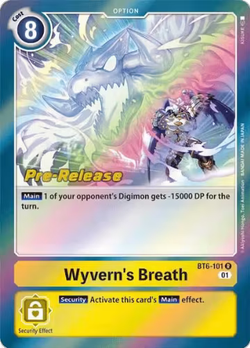 Wyvern's Breath (BT6-101 R), Double Diamond Pre-Release Cards — Digimon card price
