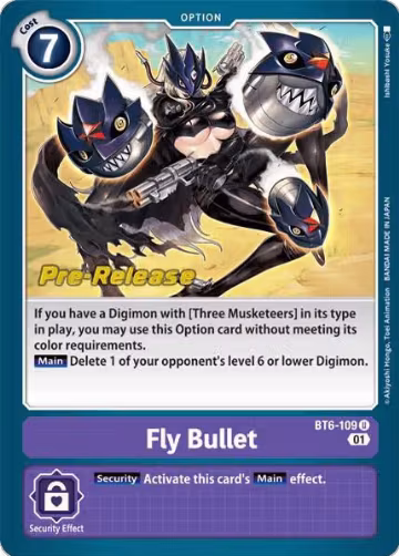 Fly Bullet (BT6-109 U), Double Diamond Pre-Release Cards — Digimon card price