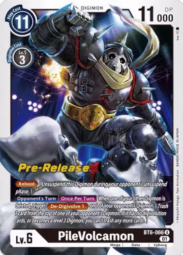 PileVolcamon (BT6-066 U), Double Diamond Pre-Release Cards — Digimon card price