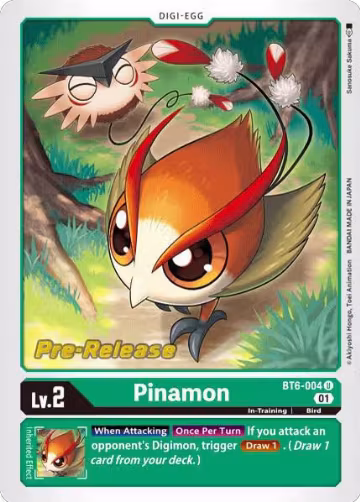 Pinamon (BT6-004 U), Double Diamond Pre-Release Cards — Digimon card price