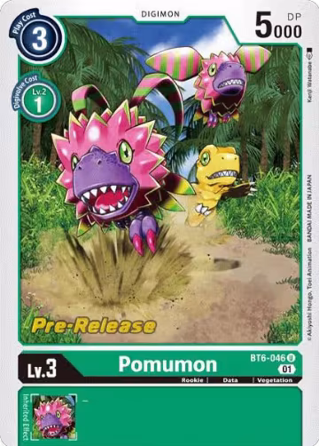 Pomumon (BT6-046 U), Double Diamond Pre-Release Cards — Digimon card price