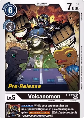 Volcanomon (BT6-062 U), Double Diamond Pre-Release Cards — Digimon card price