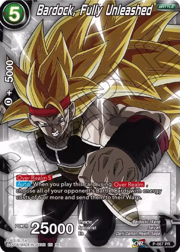 Bardock, Fully Unleashed (P-067), Mythic Booster — DB Super card price