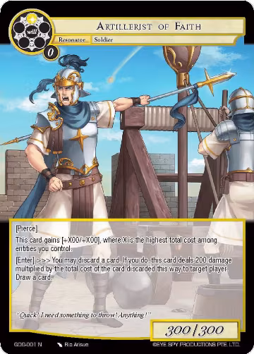 Artillerist of Faith (GOG-001), Game of Gods — Force of Will card price