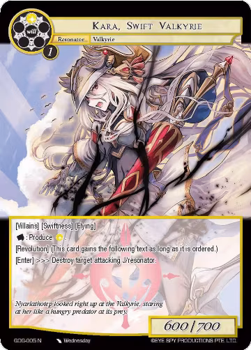 Kara, Swift Valkyrie (GOG-005), Game of Gods — Force of Will card price