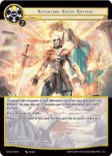 Repeating Faith Revival (GOG-013), Game of Gods — Force of Will card price