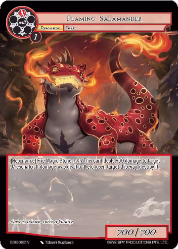 Flaming Salamander (GOG-022), Game of Gods — Force of Will card price