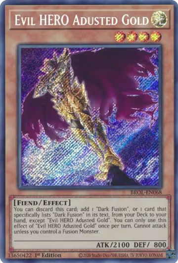 Evil HERO Adusted Gold (BROL-EN068), Brothers of Legend — Yu-Gi-Oh! card price
