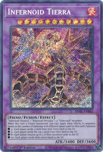 Infernoid Tierra (BROL-EN082), Brothers of Legend — Yu-Gi-Oh! card price