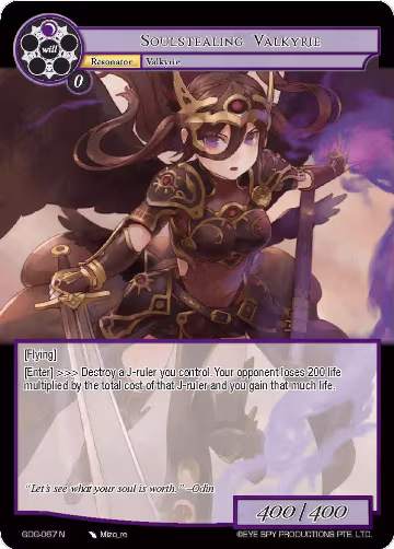 Soulstealing Valkyrie (GOG-067), Game of Gods — Force of Will card price