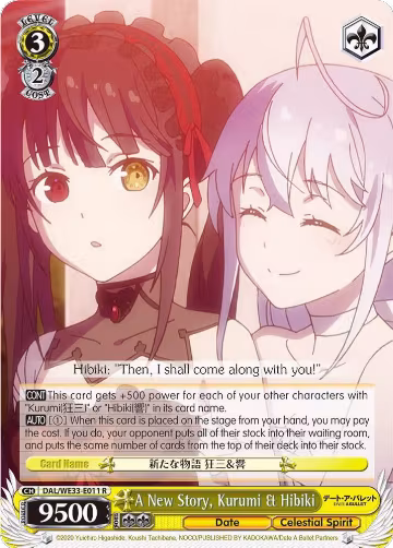 A New Story, Kurumi & Hibiki (Parallel Foil) (DAL/WE33-E011 R), Date A Bullet — Weiß Schwarz card price