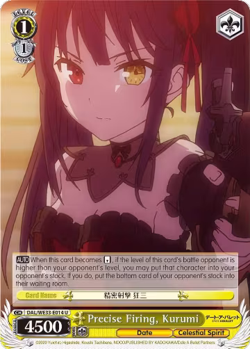 Precise Firing, Kurumi (DAL/WE33-E014 U), Date A Bullet — Weiß Schwarz card price