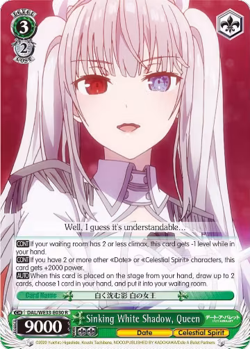 Sinking White Shadow, Queen (Parallel Foil) (DAL/WE33-E030 R), Date A Bullet — Weiß Schwarz card price