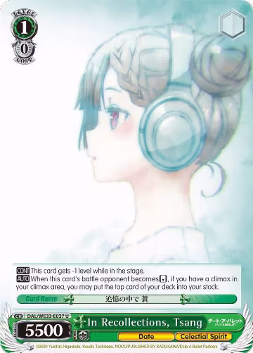 In Recollections, Tsang (Parallel Foil) (DAL/WE33-E037 U), Date A Bullet — Weiß Schwarz card price