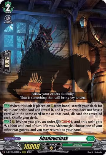 Shadowcloak (D-BT03/010EN), D-BT03: Advance of Intertwined Stars — Vanguard card price