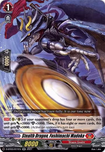 Stealth Dragon, Fushimachi Madoka (D-BT03/011EN), D-BT03: Advance of Intertwined Stars — Vanguard card price