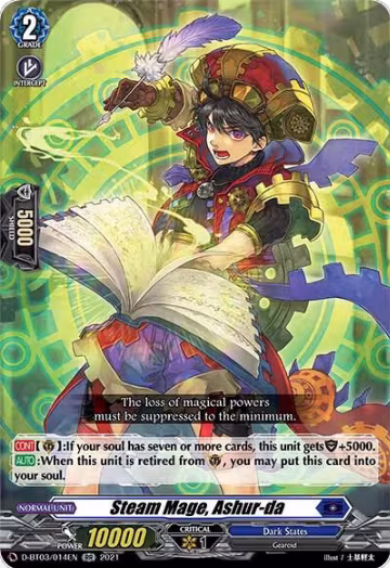 Steam Mage, Ashur-da (D-BT03/014EN), D-BT03: Advance of Intertwined Stars — Vanguard card price
