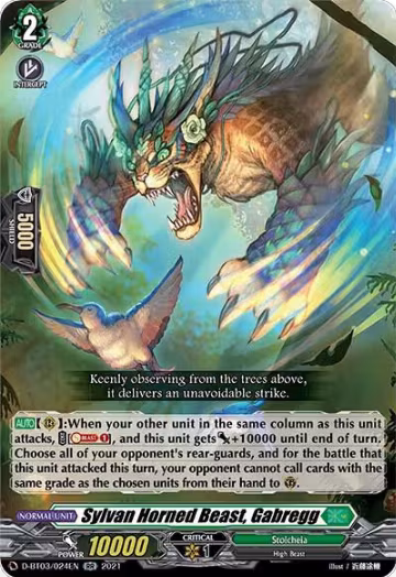 Sylvan Horned Beast, Gabregg (D-BT03/024EN), D-BT03: Advance of Intertwined Stars — Vanguard card price