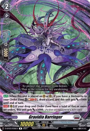 Gravidia Barringer (D-BT03/038EN), D-BT03: Advance of Intertwined Stars — Vanguard card price