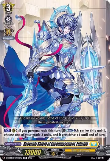 Heavenly Shield of Encompassment, Felicida (D-BT03/098EN), D-BT03: Advance of Intertwined Stars — Vanguard card price