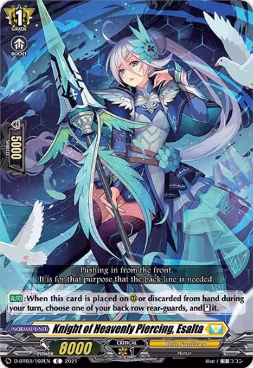 Knight of Heavenly Piercing, Esalta (D-BT03/102EN), D-BT03: Advance of Intertwined Stars — Vanguard card price