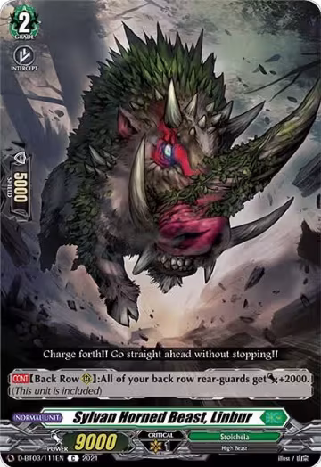 Sylvan Horned Beast, Linbur (D-BT03/111EN), D-BT03: Advance of Intertwined Stars — Vanguard card price