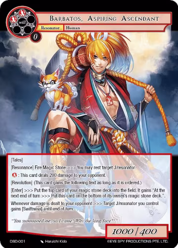 Barbatos, Aspiring Ascendant (DSD-001), Starter Deck: Tales — Force of Will card price