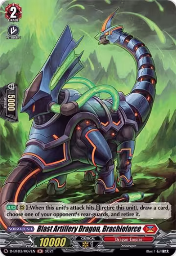 Blast Artillery Dragon, Brachioforce (Holo) (D-BT03/H07EN), D-BT03: Advance of Intertwined Stars — Vanguard card price