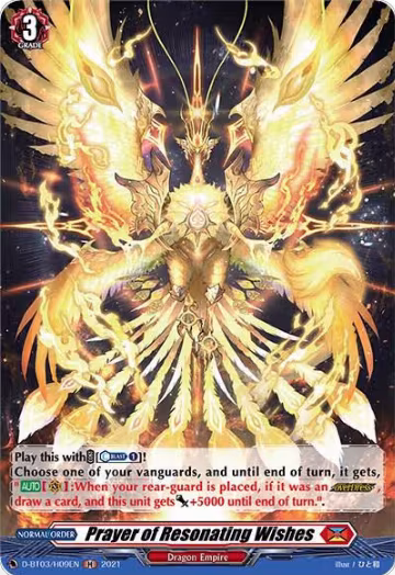 Prayer of Resonating Wishes (Holo) (D-BT03/H09EN), D-BT03: Advance of Intertwined Stars — Vanguard card price