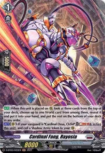 Cardinal Fang, Rayosia (Holo) (D-BT03/H23EN), D-BT03: Advance of Intertwined Stars — Vanguard card price