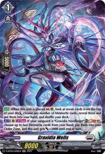 Gravidia Wells (Holo) (D-BT03/H28EN), D-BT03: Advance of Intertwined Stars — Vanguard card price