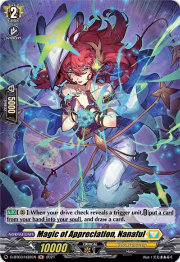 Magic of Appreciation, Nanaful (Holo) (D-BT03/H32EN), D-BT03: Advance of Intertwined Stars — Vanguard card price