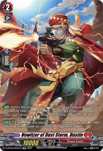 Howitzer of Dust Storm, Dustin (SP) (D-BT03/SP02EN), D-BT03: Advance of Intertwined Stars — Vanguard card price