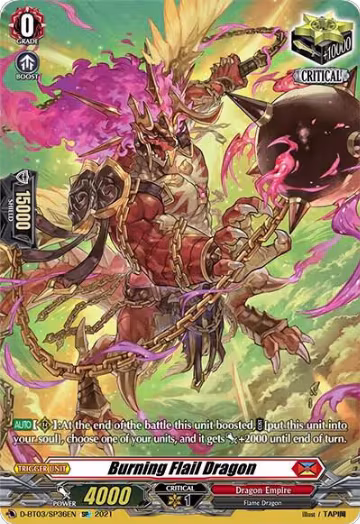 Burning Flail Dragon (SP) (D-BT03/SP36EN), D-BT03: Advance of Intertwined Stars — Vanguard card price
