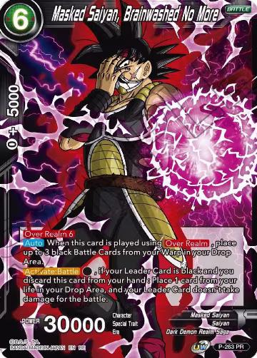 Masked Saiyan, Brainwashed No More (P-263), Mythic Booster — DB Super card price