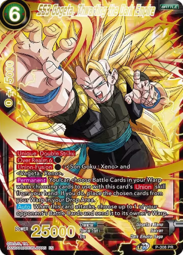 SS3 Gogeta, Thwarting the Dark Empire (Gold Stamped) (P-308), Mythic Booster — DB Super card price