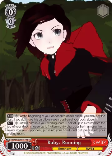 Ruby: Running (RWBY/WX03-T01 TD), RWBY — Weiß Schwarz card price