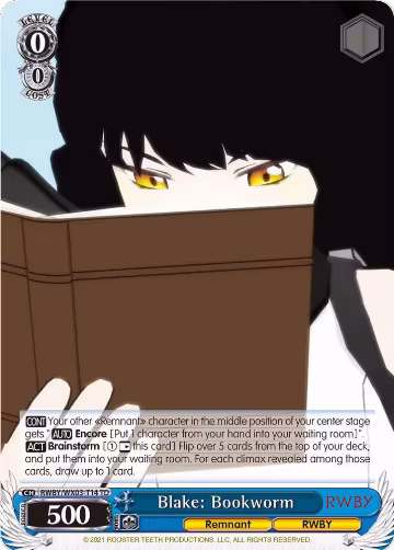 Blake: Bookworm (RWBY/WX03-T14 TD), RWBY — Weiß Schwarz card price