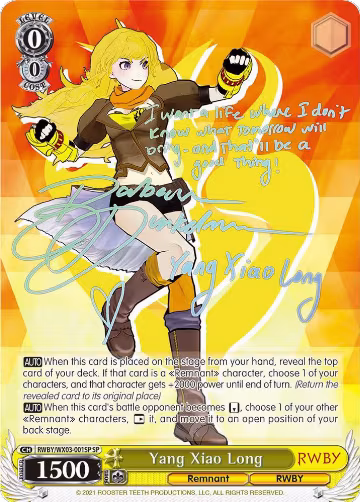 Yang Xiao Long (SP) (RWBY/WX03-001SP SP) — card price