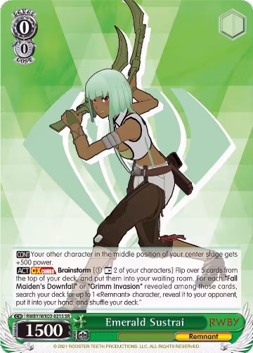 Emerald Sustrai (SR) (RWBY/WX03-021S SR), RWBY — Weiß Schwarz card price