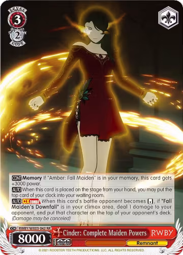 Cinder: Complete Maiden Powers (RWBY/WX03-043 RR), RWBY — Weiß Schwarz card price