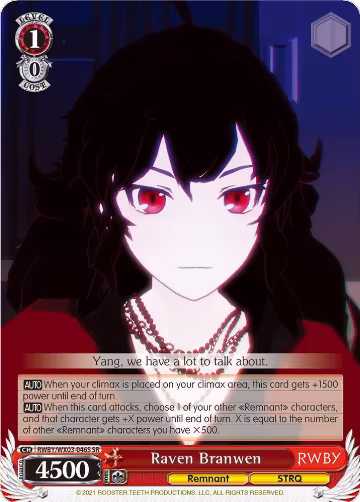 Raven Branwen (SR) (RWBY/WX03-046S SR), RWBY — Weiß Schwarz card price