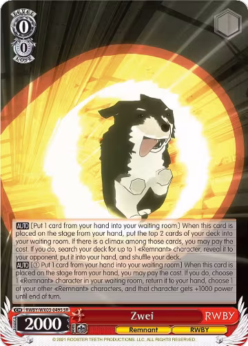 Zwei (SR) (RWBY/WX03-049S SR), RWBY — Weiß Schwarz card price